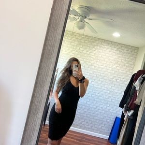 Black fuzzy dress